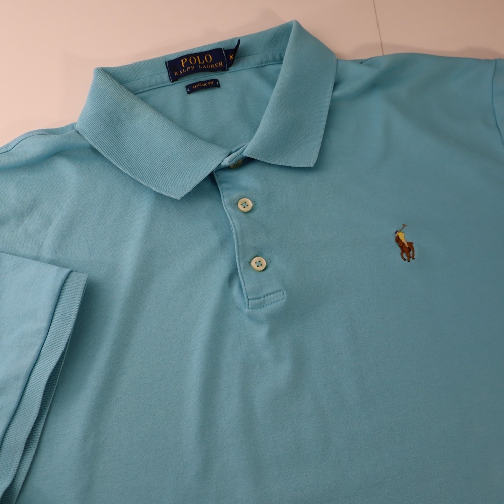 Polo Golf Ralph Lauren Polo Shirt Mens Teal TPC Sawgrass PGA Tour Performance XL